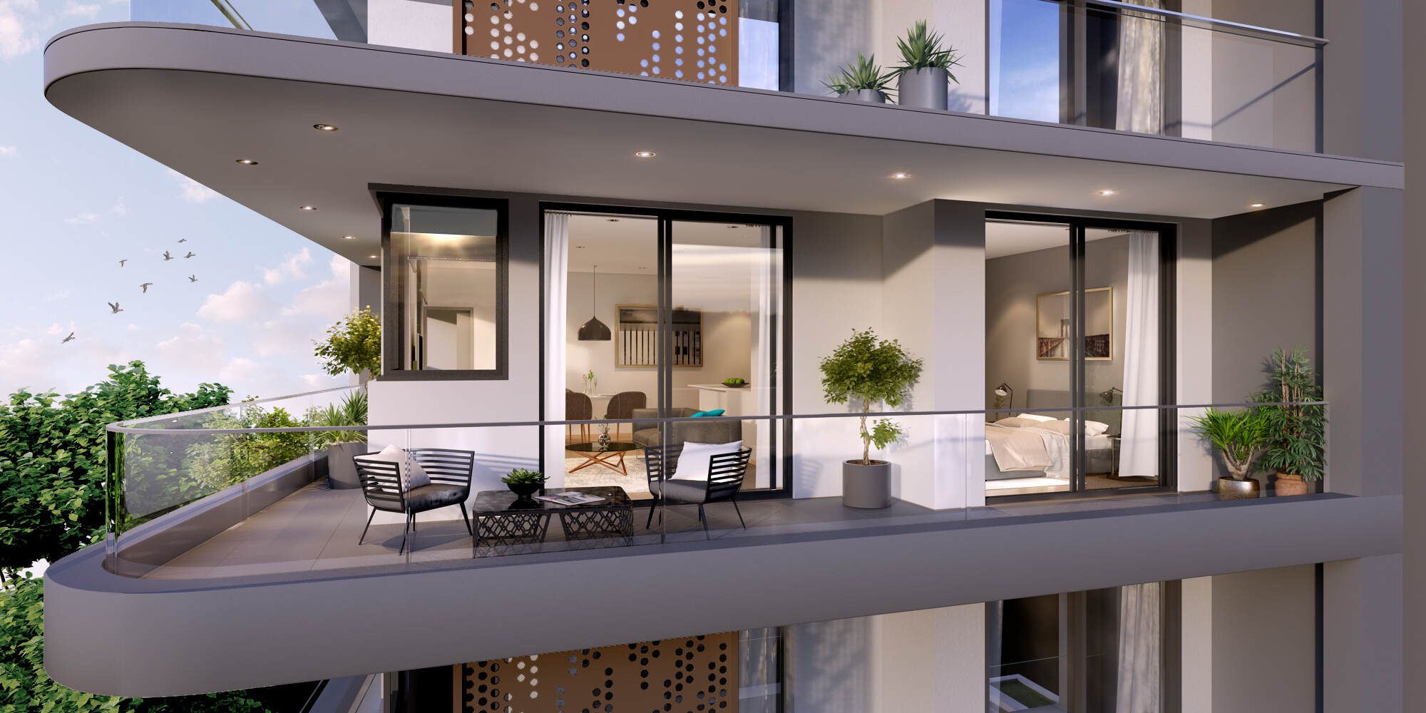 Linden New images_Level_02_03_Unit_A2 03_OutSide_Inside_View